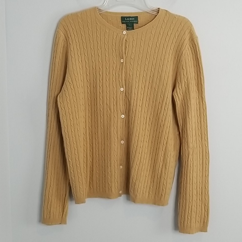 Ralph Lauren wool cashmere cardigan L